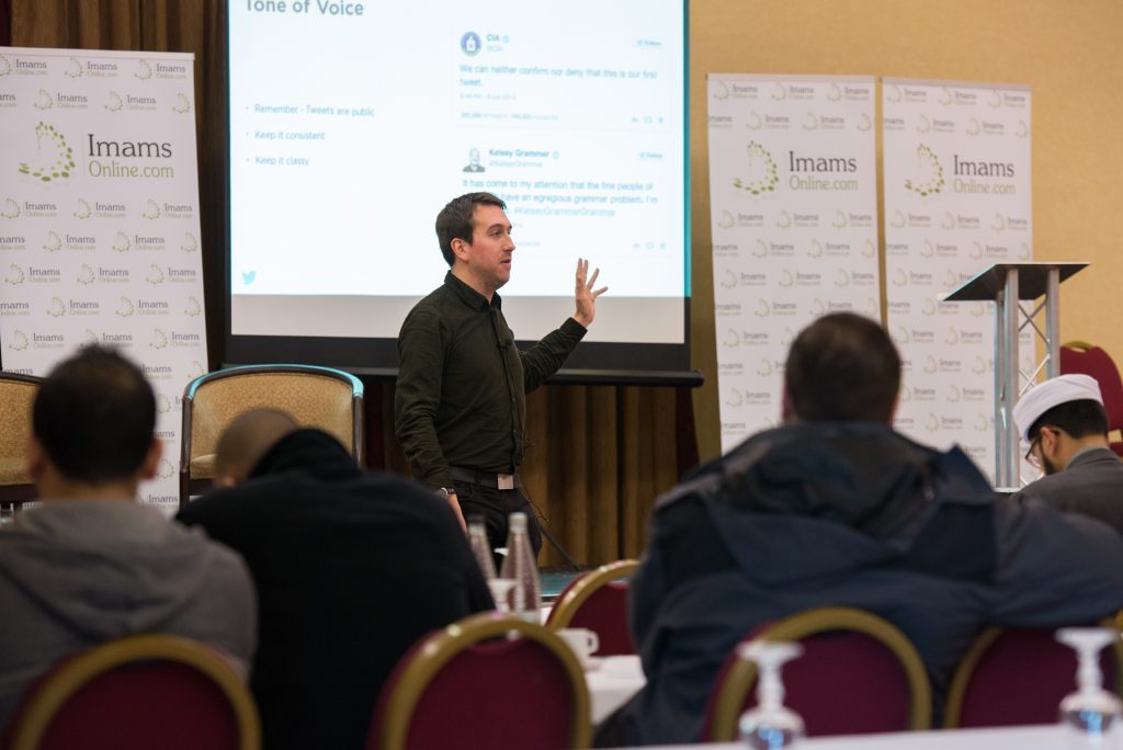 Nick Pickles from Twitter presenting at the Imams Online Digital Summit